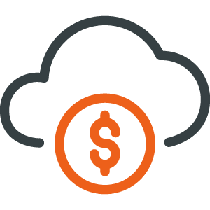 Cloud icon with dollar sign