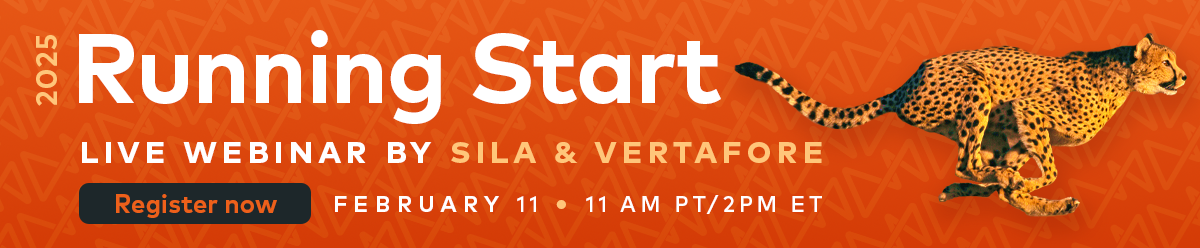 2025 Running star live webinar by SILA and Vertafore. February 11th at 11 am PT