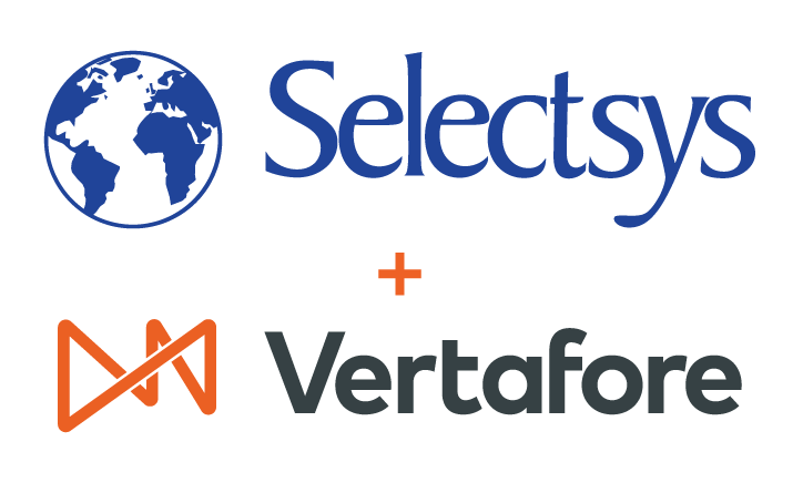 Selectsys and Vertafore logo together showcasing their Orange Partnership