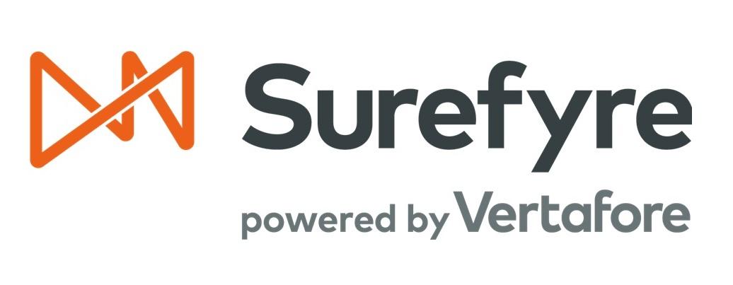 Surefyre powered by Vertafore logo