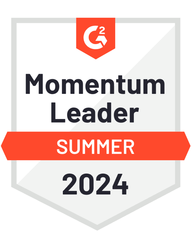 AMS30 G2 Momentum Leader award for Summer 2024