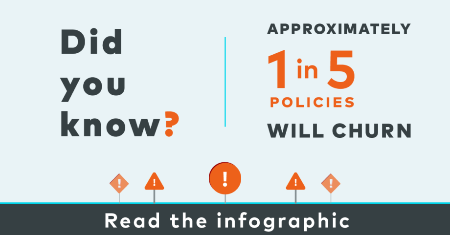 RiskMatch policy churn infographic